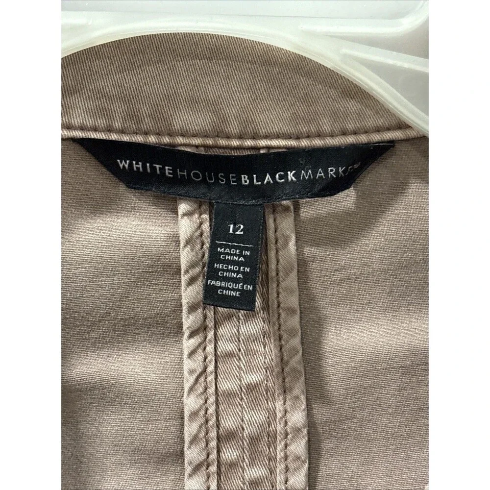 white house black market Mauve Military Jacket Sz 12 - Picture 4 of 5